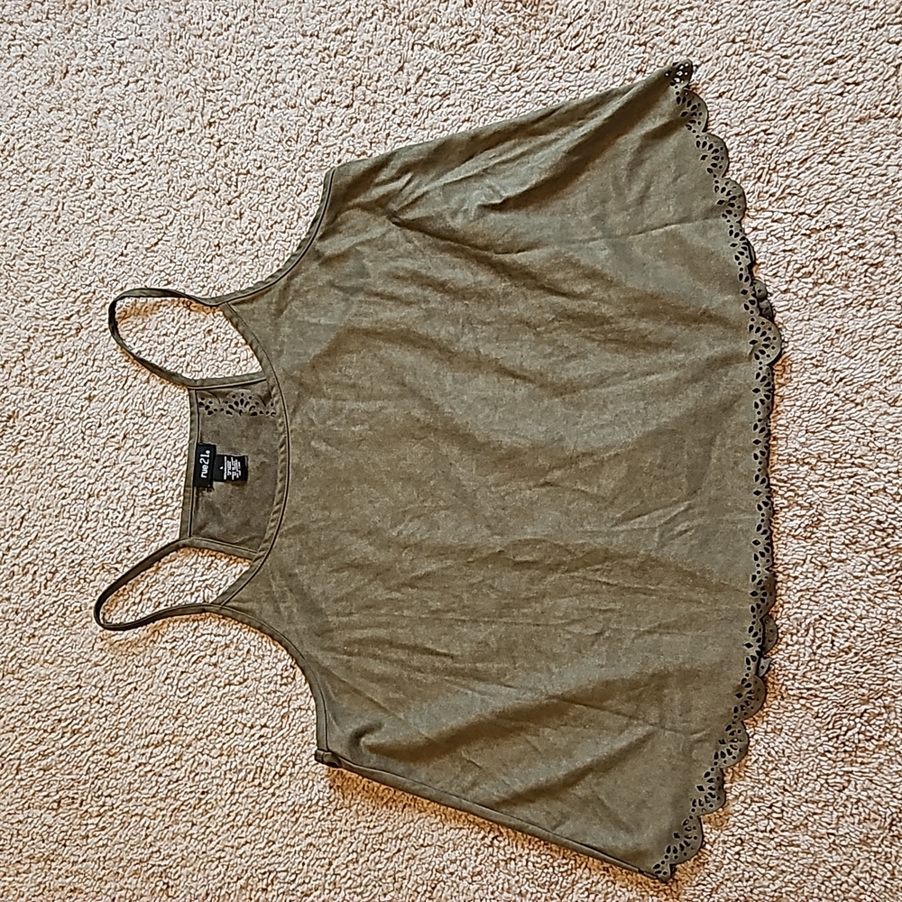 Racer back tank top with tulip back